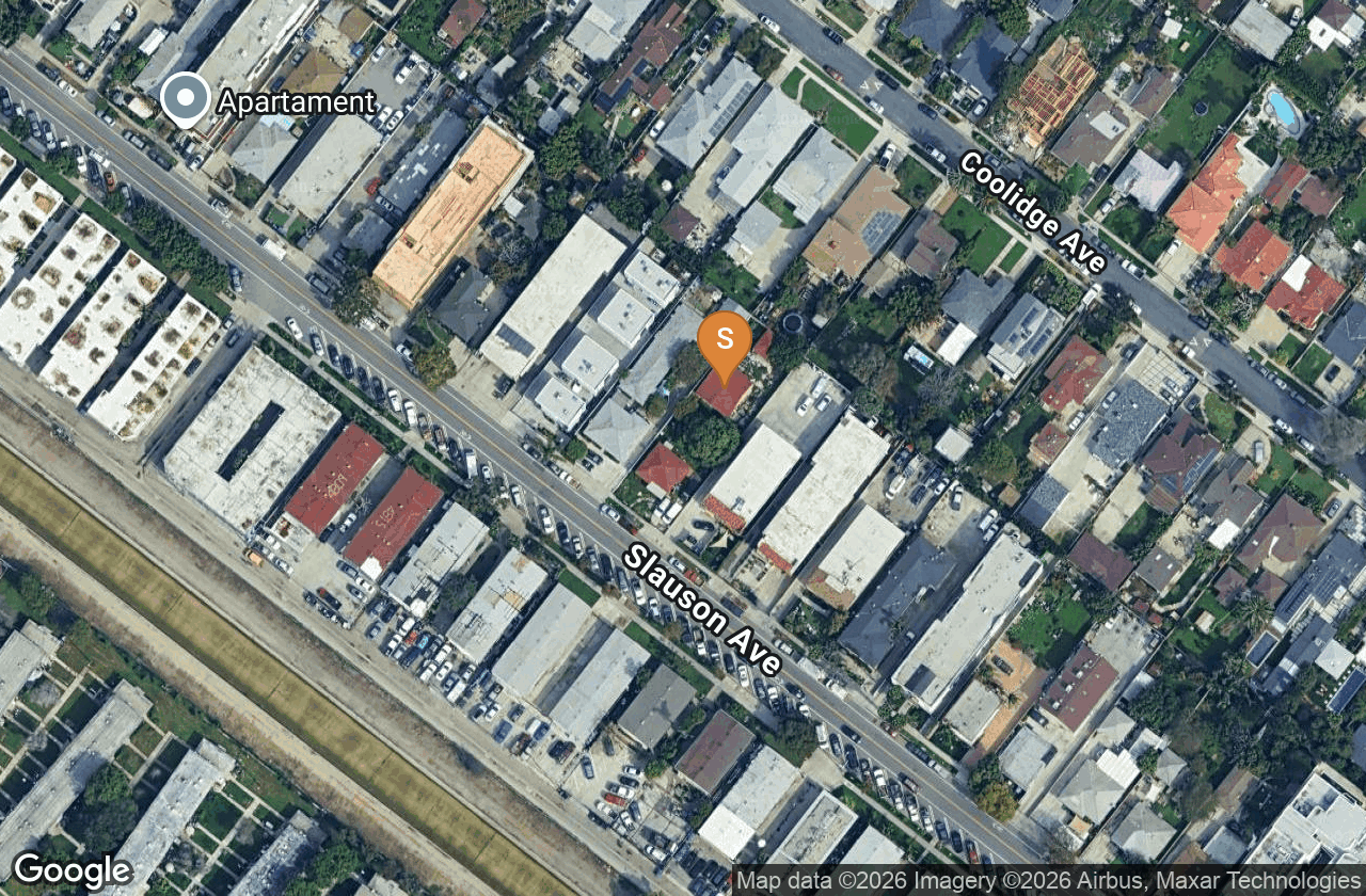 Satellite aerial — subject parcel on S Slauson Ave, Del Rey